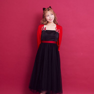 ミニー／リボンキャミワンピース（Black）￥14,500