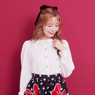 ミニー／リボンボタンブラウス（Off White）￥12,500