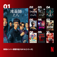 新規メンバーが視聴しているNetflixシリーズTop10