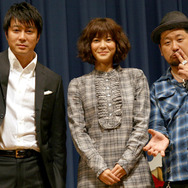 『リトル・レッド』（左から）加藤浩次、上野樹里、ケンドーコバヤシプレミア試写会舞台挨拶
