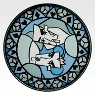 D賞 マカオとジョマ ガラスプレート©臼井儀人／双葉社・シンエイ・テレビ朝日・ＡＤＫ 1993-2025