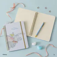 ゴムバンド付リングノート　THREEPPY「ダンボ」デザインシリーズ©Disney