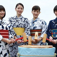 広瀬すず、長澤まさみ、綾瀬はるか、夏帆／『海街diary』大ヒット祈願イベント