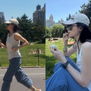 “若々しい” イ・ヨンエ、NYセントラルパークを走った！「見ているだけで癒やされる」【PHOTO】