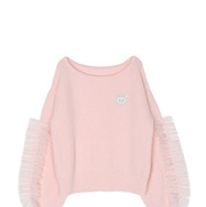 【ちいかわ/dazzlin　specialcollection】フリルスリーブニットプルオーバー