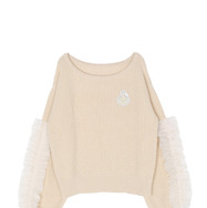 【ちいかわ/dazzlin　specialcollection】フリルスリーブニットプルオーバー