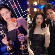 女優コ・ユンジョンが「青龍シリーズアワード」で“2冠達成”！両手にトロフィーで大はしゃぎ【PHOTO】