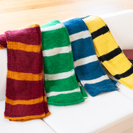 SELF-STRIPING SCARF YARN