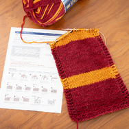 SELF-STRIPING SCARF YARN
