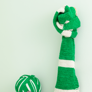 SELF-STRIPING SCARF YARN