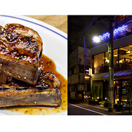 左：「YAKI-TON」3P 1,400円。国産やまと豚を使ったスペアリブのグリル。右：2月12日恵比寿にオープンした「TOWER DINING恵比寿店」外観