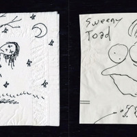 ティム・バートン、紙ナプキンに描きとめたスケッチが画集に「ナプキンアート・オブ・ティム・バートン」 画像