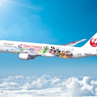 【ディズニー】ミッキー特別デザインの旅客機が就航！特別塗装機「JAL セレブレーションエクスプレス」 画像