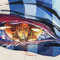 恐怖の猗窩座が再来！瞳に映る炭治郎の緊張も伝わるスーパーリアル刺繍の秘密とは？ 画像