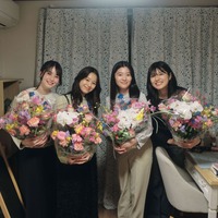 川床明日香＆森田想＆清田みくり＆三浦理奈、揃ってクランクアップ「温かさが、きっと映像にも現れていると思う」『うるさいこの音の全部』 画像