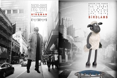ひつじのショーンが『バードマン』に!? アカデミー賞のパロディポスター完成　 画像