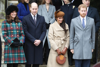 ヘンリー王子＆メーガン・マークル、兄夫妻とクリスマス礼拝へ 画像