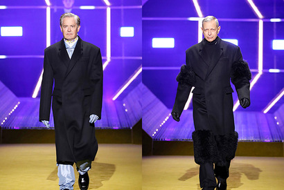 カイル・マクラクラン＆ジェフ・ゴールドブラムがプラダのショーに登場！ランウェイを歩く 画像