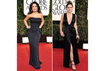 ゴールデングローブ賞レッドカーペット、 サルマ・ハエックはジーニア・ロビネット×NARSのメイクで登場  画像