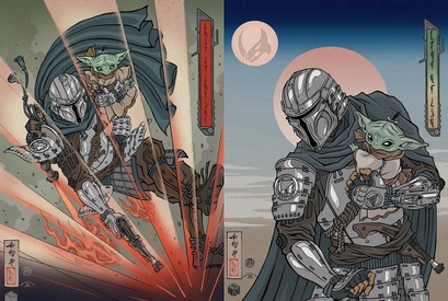 ペドロ・パスカルも絶賛「マンダロリアン」ルーカスフィルム公認“浮世絵特別ビジュアル”解禁 画像