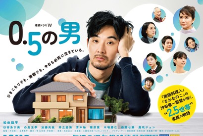 松田龍平のマイペースな姿とらえる、連続ドラマW「0.5の男」ポスター公開 画像