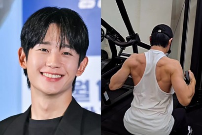 顔は少年なのに…。俳優チョン・ヘインの“バキバキ背中”から目が離せない！「惚れ直しちゃう」【PHOTO】 画像