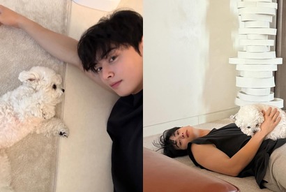 チャウヌ、49億のお家で愛犬と“癒しタイム”。ファンからは「愛犬になりたい」の声【PHOTO】 画像