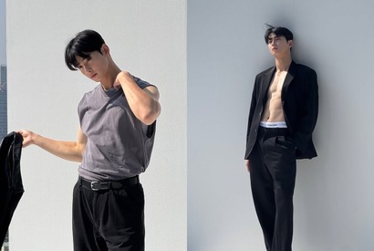 “顔天才” チャウヌの恍惚なプロポーション…腹筋あらわに都会男子のオーラ放つ【PHOTO】 画像