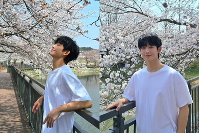 俳優チョン・ヘイン、今年の“お花見ショット”も最高すぎる！「眩しくて暖かい」とファン歓喜【PHOTO】 画像