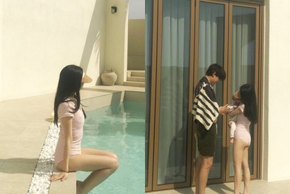 “推し”だった韓国スターと結婚した日本人女性、“羨ましすぎる” 水着姿と家族のひと時を公開【PHOTO】 画像