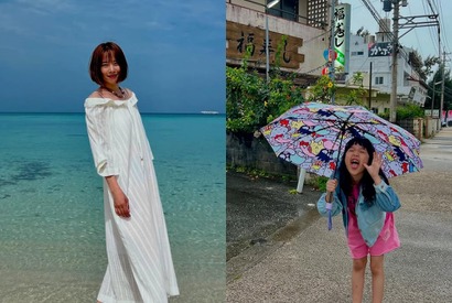 イ・ドンゴンの元妻チョ・ユニが沖縄を満喫！母娘の穏やかなひととき【PHOTO】 画像