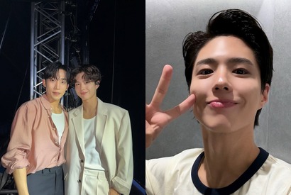 坂口健太郎から祝花も！パク・ボゴム、日本ファンミの舞台裏で見せた人柄と友情…日本語で感謝も【PHOTO】 画像