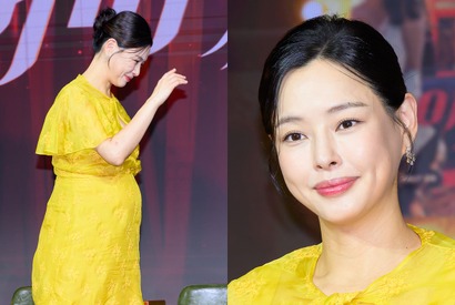 「出産間近でも変わらぬ美しさ」イ・ハニ、臨月の姿でNetflix『エマ』制作発表会に登場！【独自写真】 画像