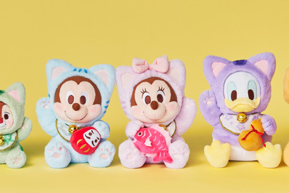 淡いカラーの猫コスチュームを身に着けたディズニーキャラクターが登場！「迎春コレクション」1月1日発売 画像
