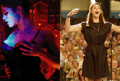 ガーターベルトに網タイツのジェマ・アータートン、妖艶な姿で男を吸い尽くす 画像