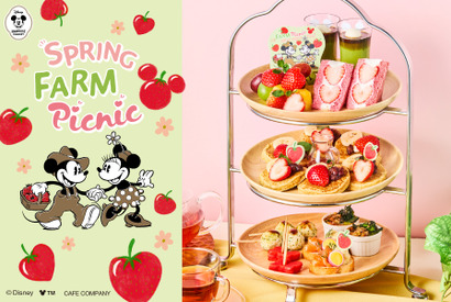 ミッキー＆ミニーといちごのアフタヌーンティーセット、Disney HARVEST MARKETにて販売中 画像