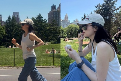 “若々しい” イ・ヨンエ、NYセントラルパークを走った！「見ているだけで癒やされる」【PHOTO】 画像