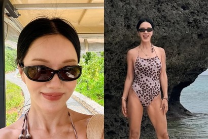 “56歳“のオム・ジョンファが魅せた圧巻の美スタイル！ヒョウ柄を着こなす女王の風格に驚嘆！ 画像