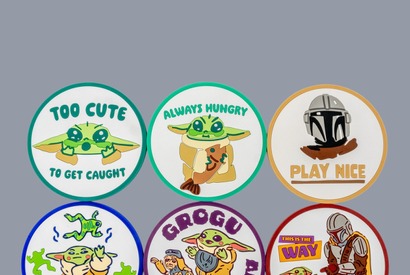 マンダロリアン＆グローグーほか全12柄ランダム！「スター・ウォーズ」キャラクターのラバーコースター発売 画像