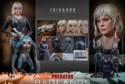 『プレデター：バッドランド』ティア＆バド 1/6スケールフィギュアが登場　レインポンチョが付属 画像
