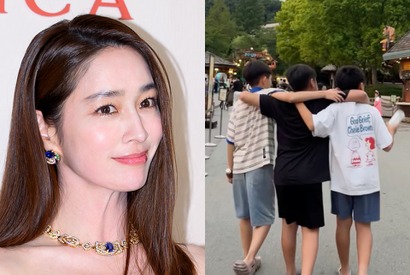 女優イ・ミンジョン、ぐんと成長した息子＆娘を自慢！“身長はママ譲り？” 【PHOTO】 画像