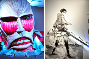 「進撃の巨人展」に潜入！　原作未発表の新キャラ、リヴァイのブレードに立体機動装置も 画像