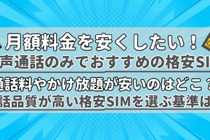 【2025年10月】通話のみでおすすめの格安SIMの10選！通話料の最安値を比較！ 画像