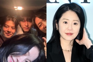 女優コ・ヒョンジョン、年下イケメン俳優たちに囲まれニッコリ！紅一点を満喫【PHOTO】 画像