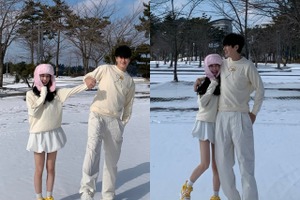 “推し”だった韓国スターと結婚した日本人女性、出産後ほぼ初の夫婦ツーショットが“ラブラブ”【写真】 画像