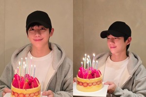「37歳に見えない…」俳優チョン・ヘインが誕生日ケーキを持って“にっこり”【PHOTO】 画像