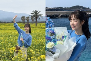 童顔女優パク・ボヨン、今ホットな済州島で春を迎える笑顔！“愛らしさ全開”【PHOTO】 画像