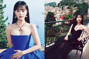 異国の光の中で輝く女神…キム・ジウォン、シチリアで魅せたラグジュアリーな美しさ 画像