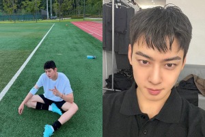 チャウヌ、兵役に向けバッサリ短髪に！変わらぬ“顔天才”ぶりに「まぶしすぎて涙出た」7月28日入隊【PHOTO】 画像