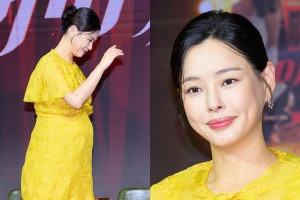 「出産間近でも変わらぬ美しさ」イ・ハニ、臨月の姿でNetflix『エマ』制作発表会に登場！【独自写真】 画像